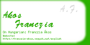 akos franczia business card